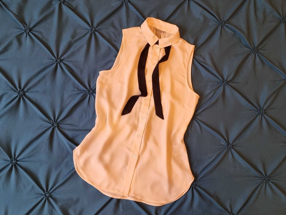 Camasa fara maneci HM, ivory marimea 38