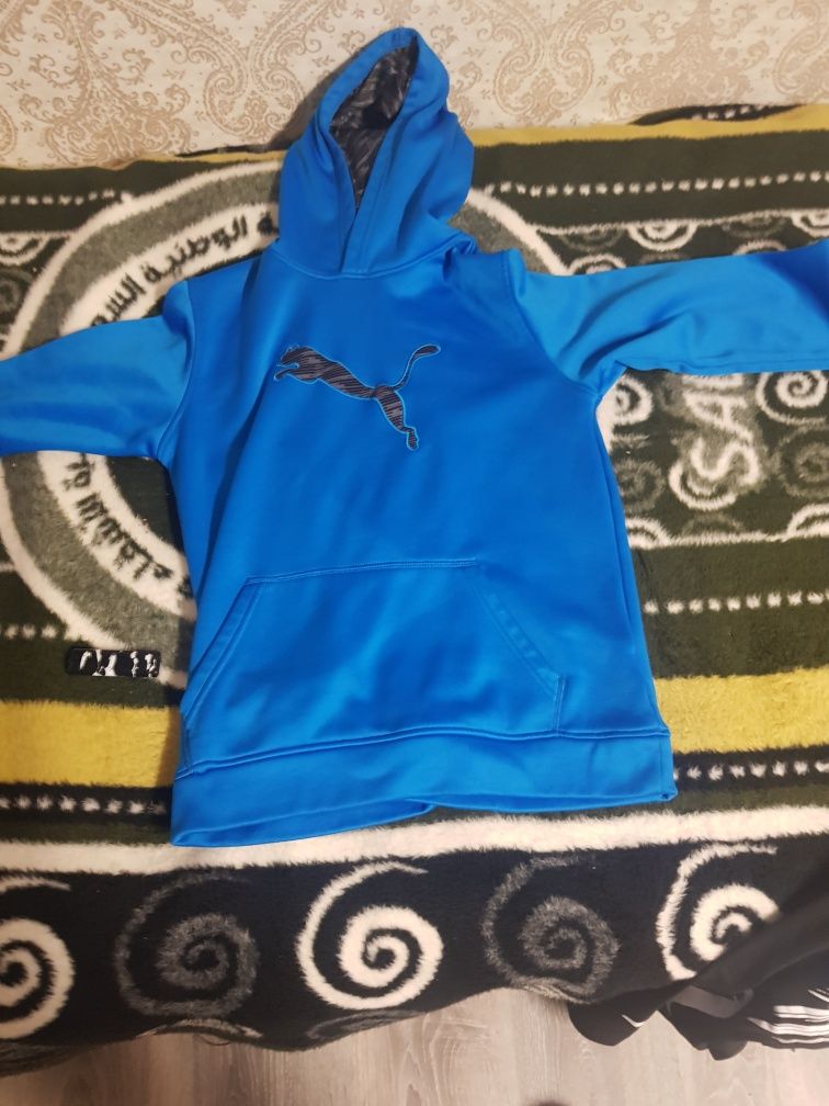 Hanorac puma big cat hoodie culoare albastru