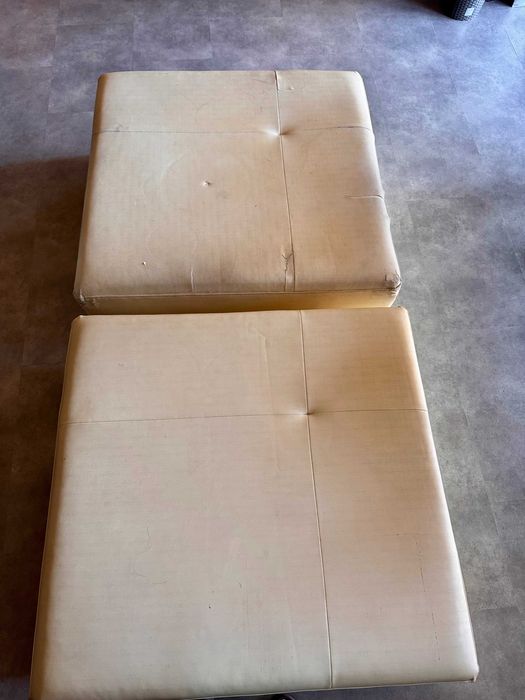 Tabureti XXL ce necesita retapitare 100x98cm - 2 bucati set