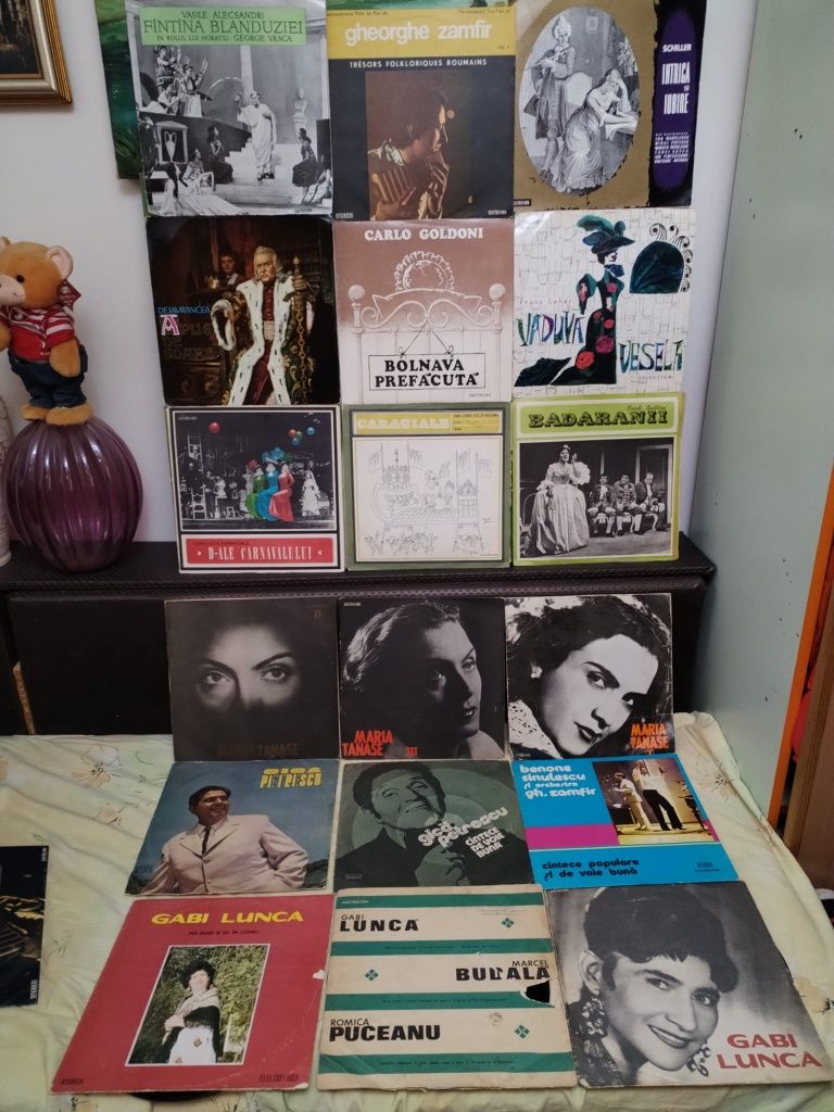 Discuri vinil muzică și piese de teatru