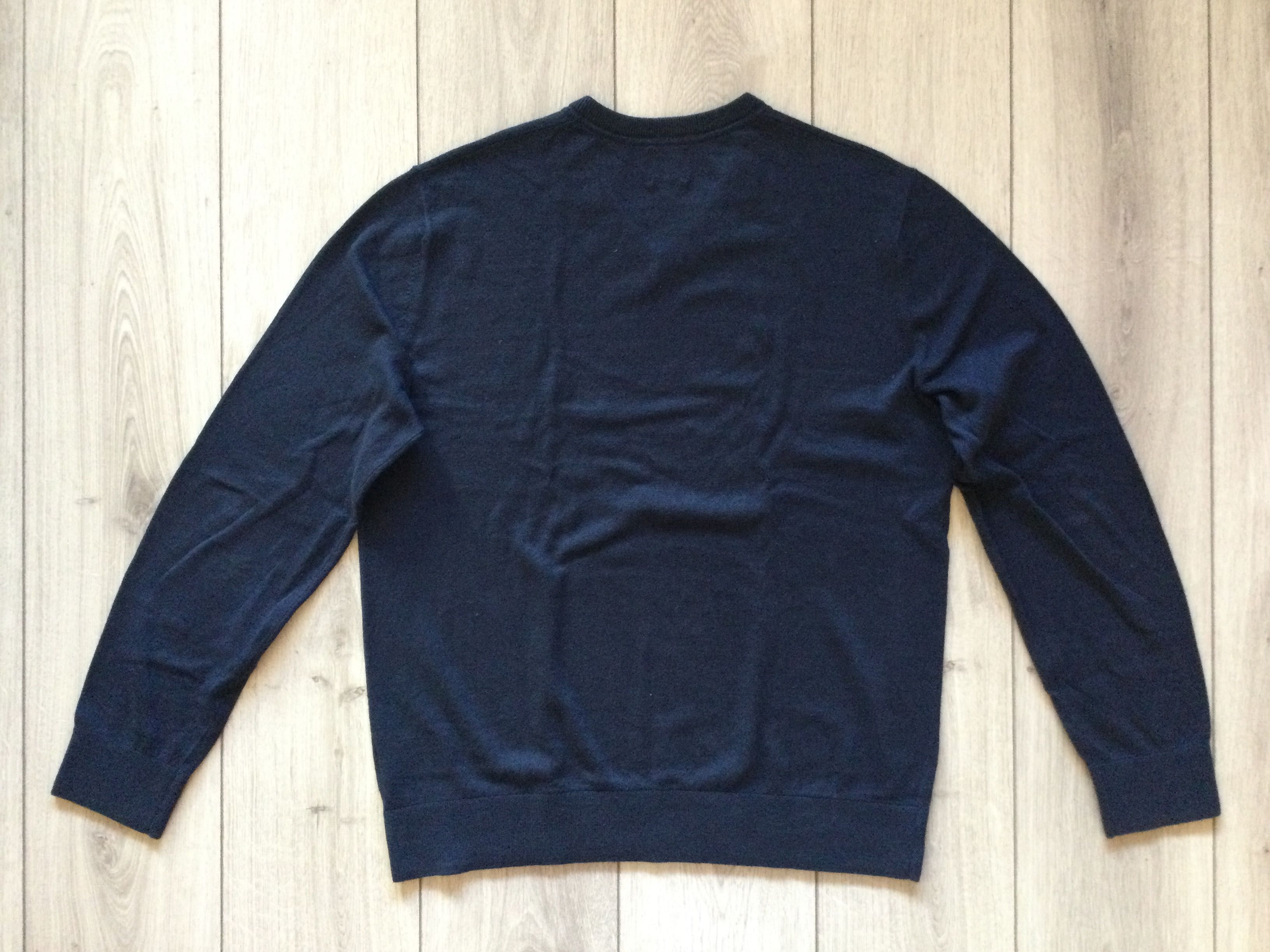 НОВ оригинален тъмно син шпиц памучен пуловер GAP размер L от САЩ