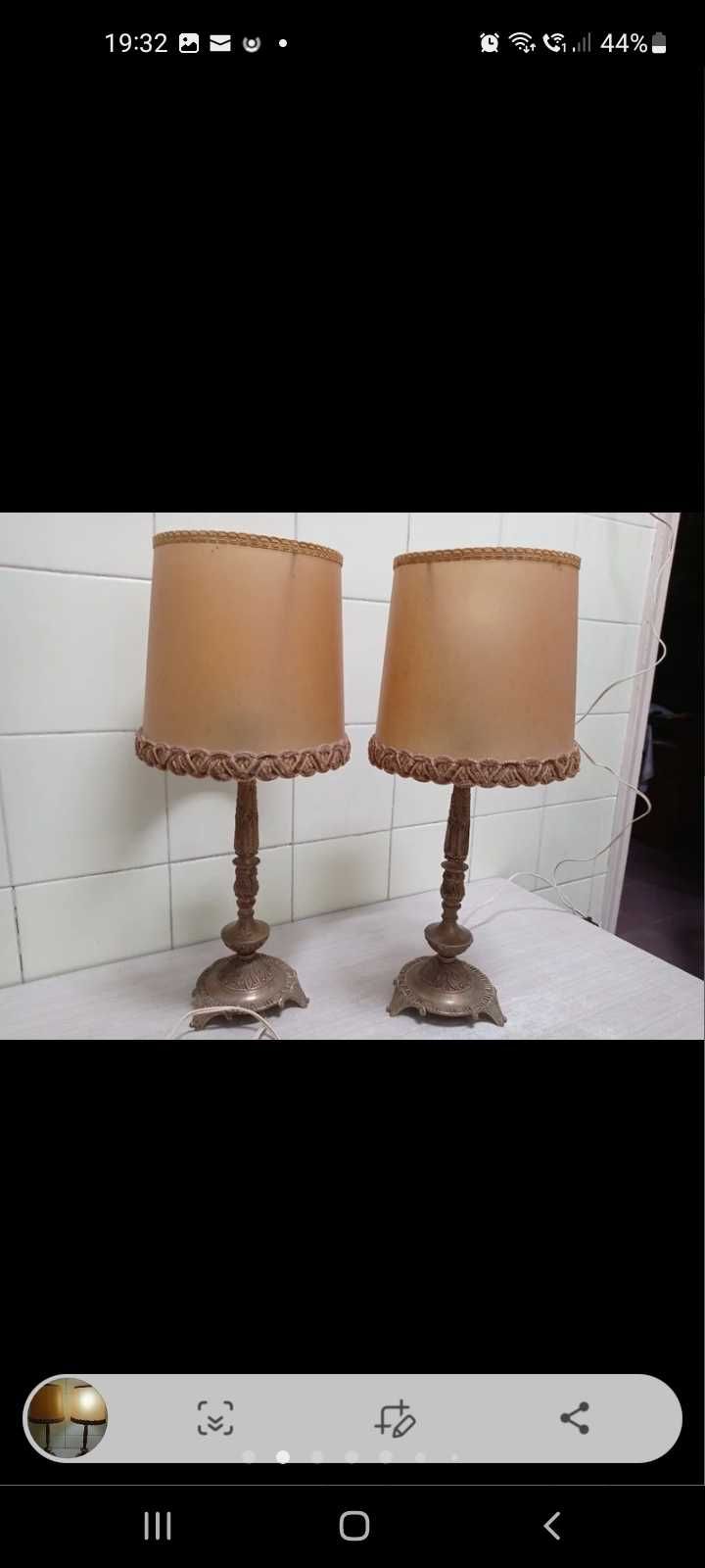 lampadar vintage  pentru birou sau masuta din bronz