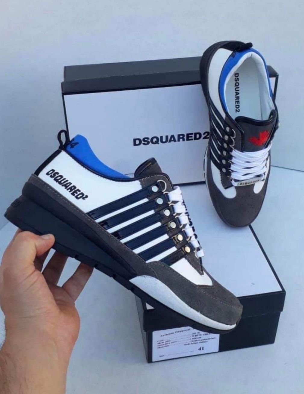 Мъжки маратонки естествена кожа Dsquared