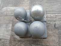 4 capace pentru stalp patrat la poarta,  teava de 100x100 mm