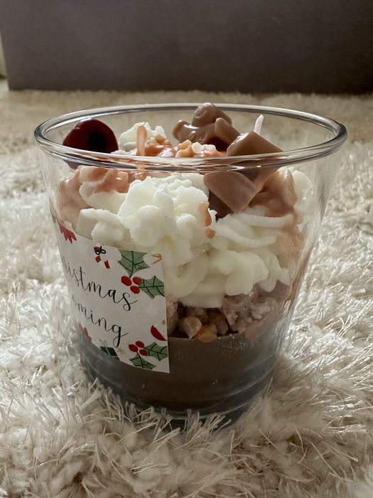 Ръчно изработена Коледна свещ