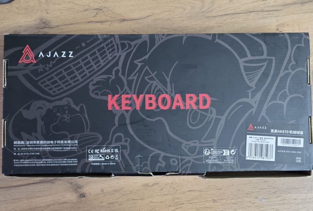 Клавиатура Ajazz AK870 Side-Printed черный