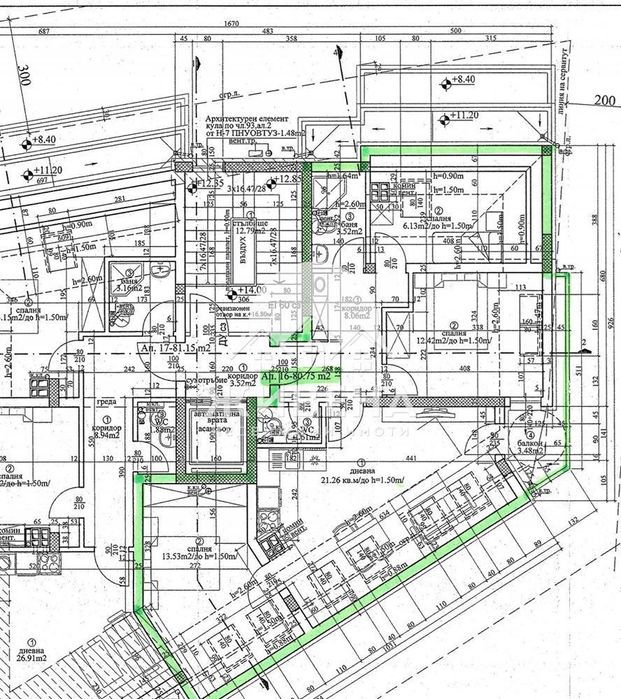 4-стаен апартамент, до ключ, Базар Левски, площ 97 кв.м