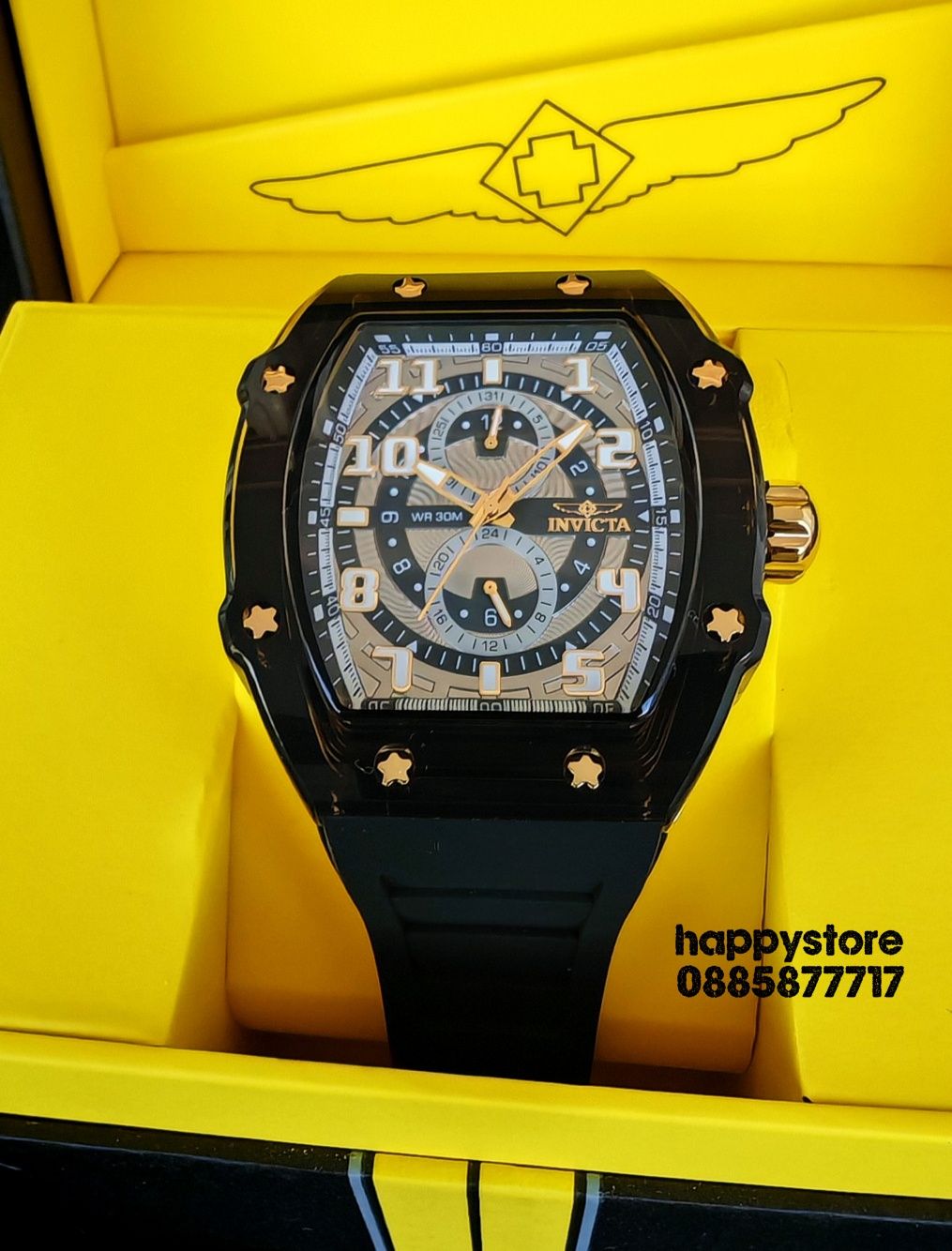 INVICTA Cyclone black 49 mm, Инвикта нов ръчен часовник