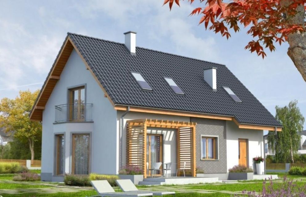 Vand case pe structura metalică