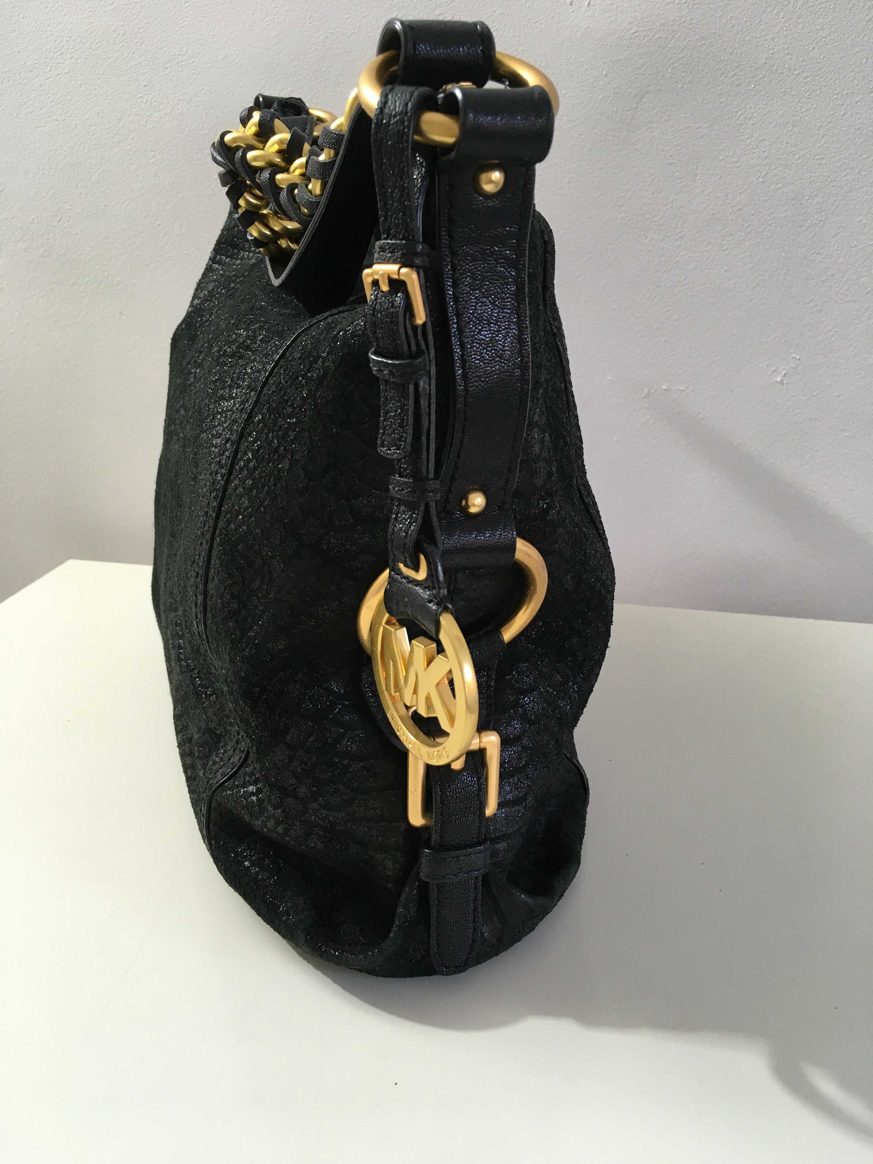 Michael Kors екстравагантна чанта естествена кожа