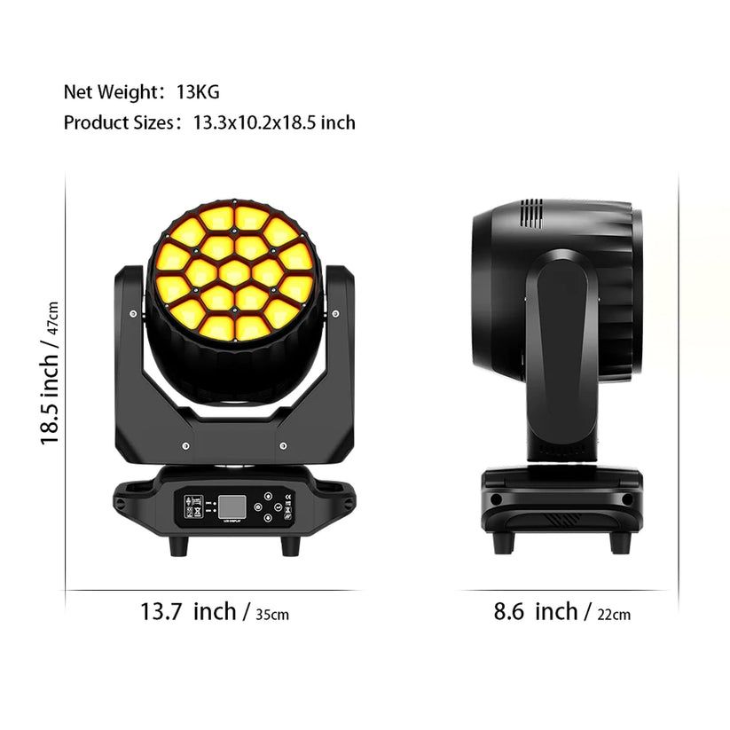 Movinghead Wash+Beam Big Bee Eye 19x20W RGBW