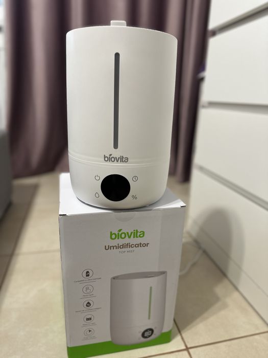 Umidificator de cameră cu senzor de umiditate Biovita Top Mist, 4.5L