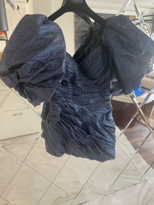 Уникална елегантна дамска рокля с брокат S по поръчка