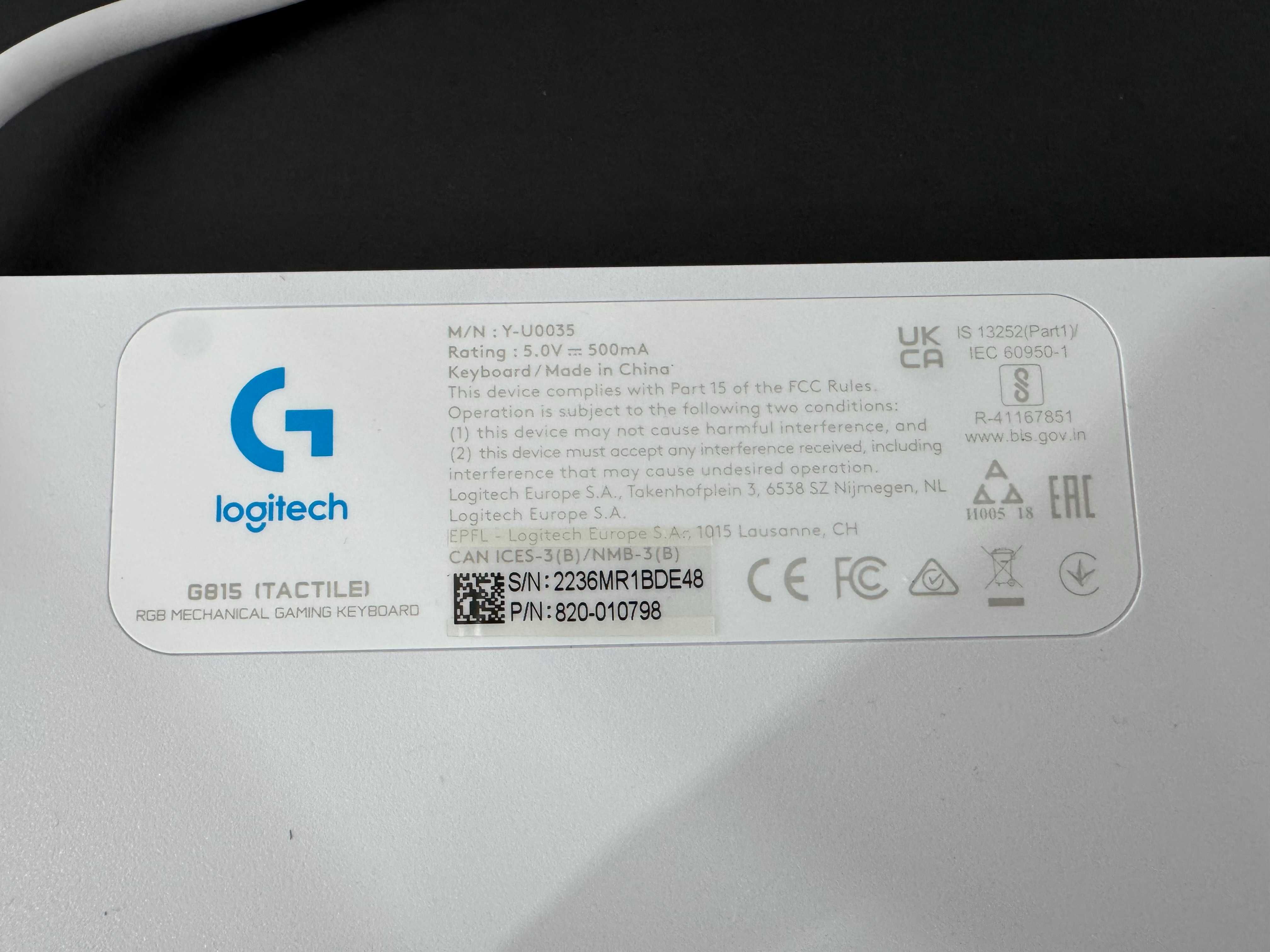 Клавиатура геймърска механична Logitech G815