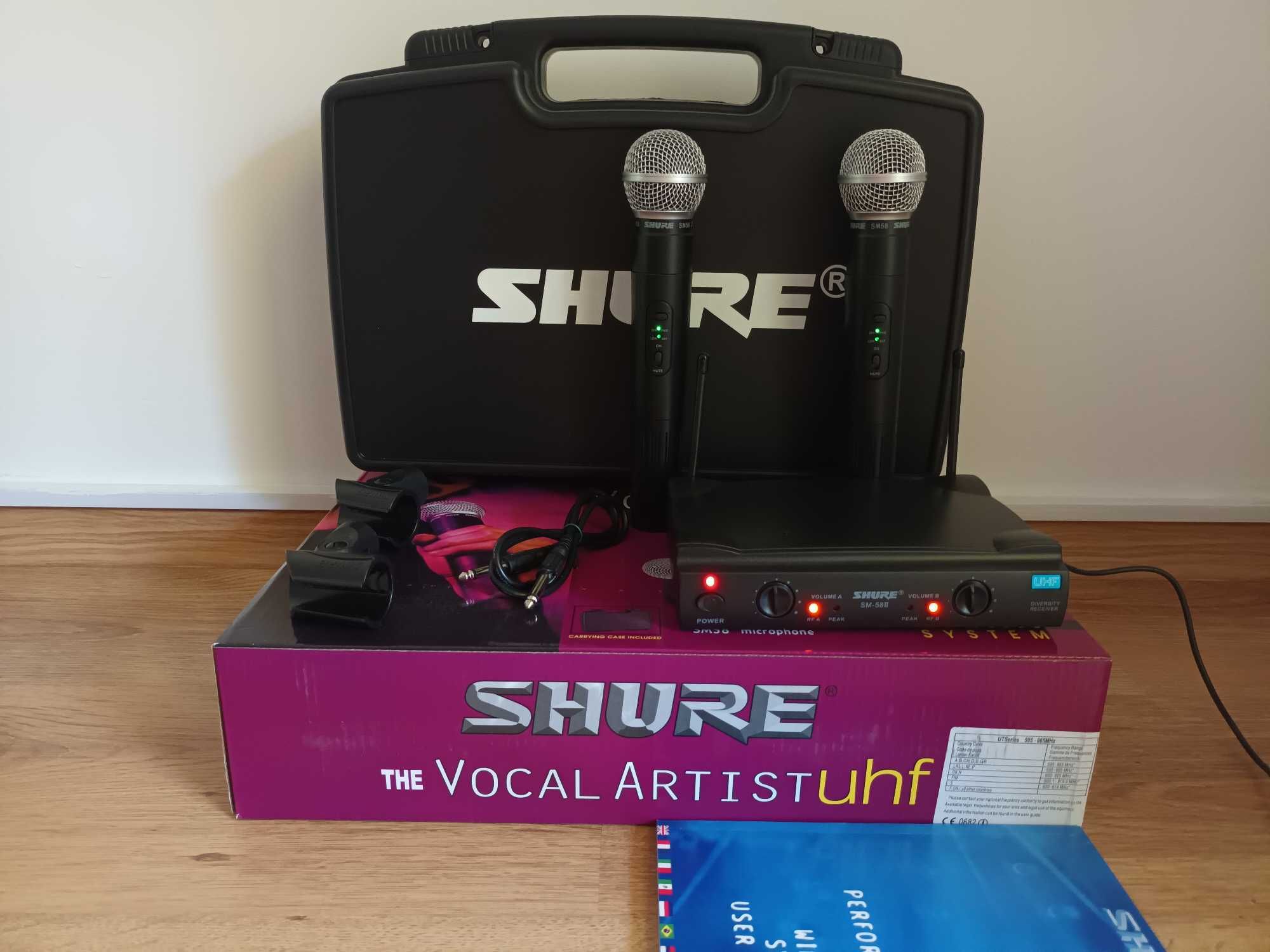 Microfoane profesionale Shure SM 58 set X2 Karaoke Sedinte Biserica