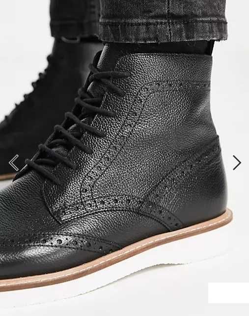 Ghete lace-up casual 44 44.5 brogue premium ASOS NOI piele naturala