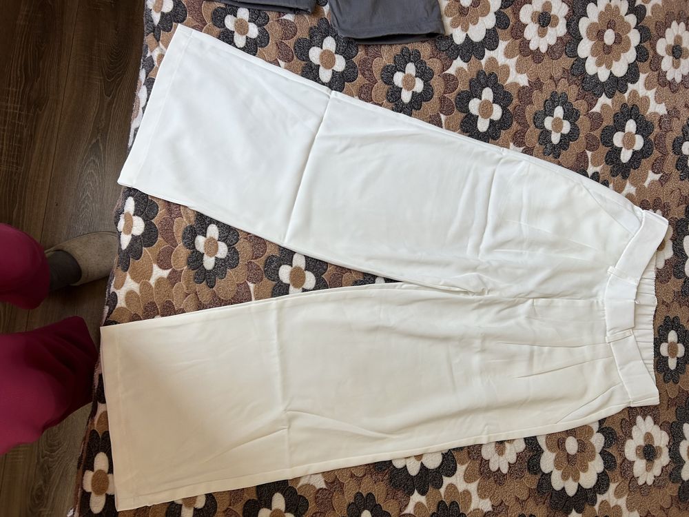 Нов дамски панталон бял (пролет-лято)