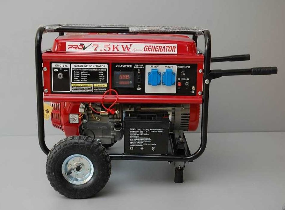 Бензинов Генератор за ток 7.5 KW с електро стартер и дисплей 220V