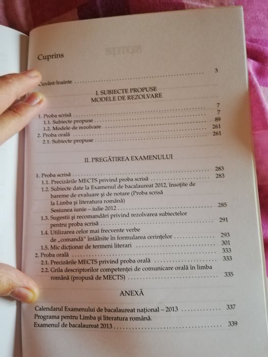 Bacalaureat 2013-culegere de variante limba și literatura română