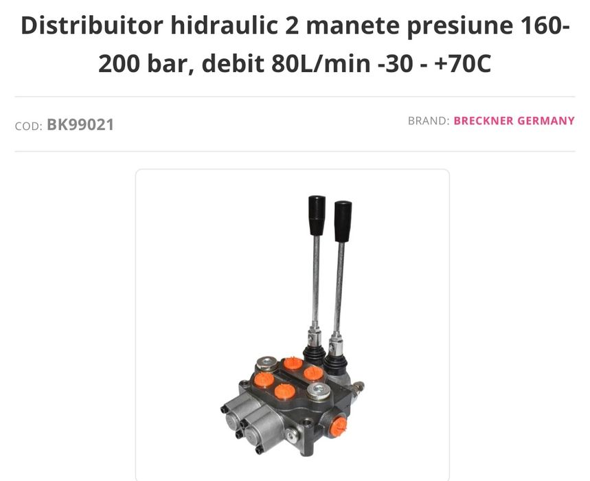 Distribuitor 2 manete