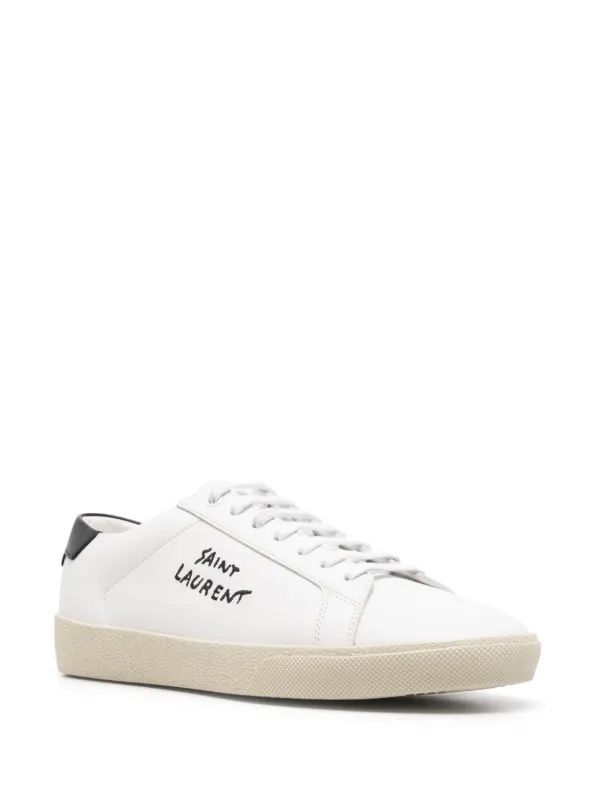 Saint Laurent низкие кеды с вышитым логотипом