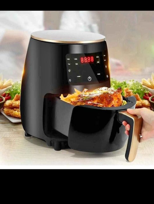 Фритюрник с горещ въздух без масло Air Fryer 8 функции, Капацитет 6L,