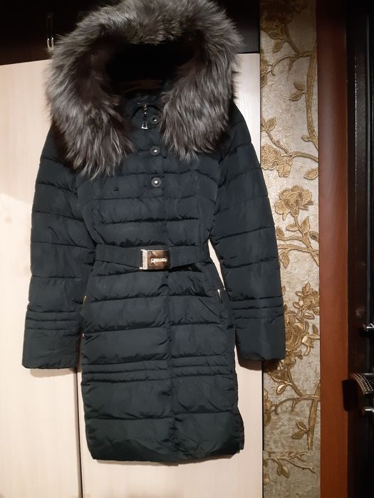 Пальто с натуральной чернобуркой