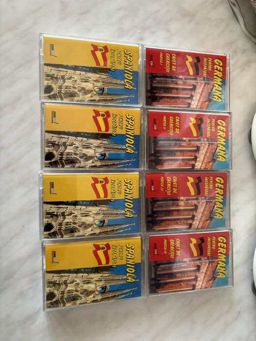 Vand casete audio cursuri limba germana, spaniola