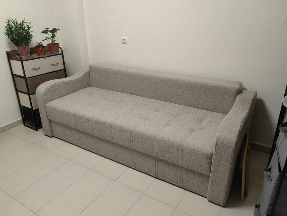 Canapea extensibila stofa bej