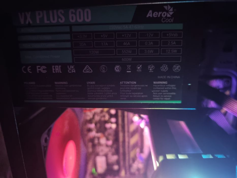 Aerocool vx plus stealth 600