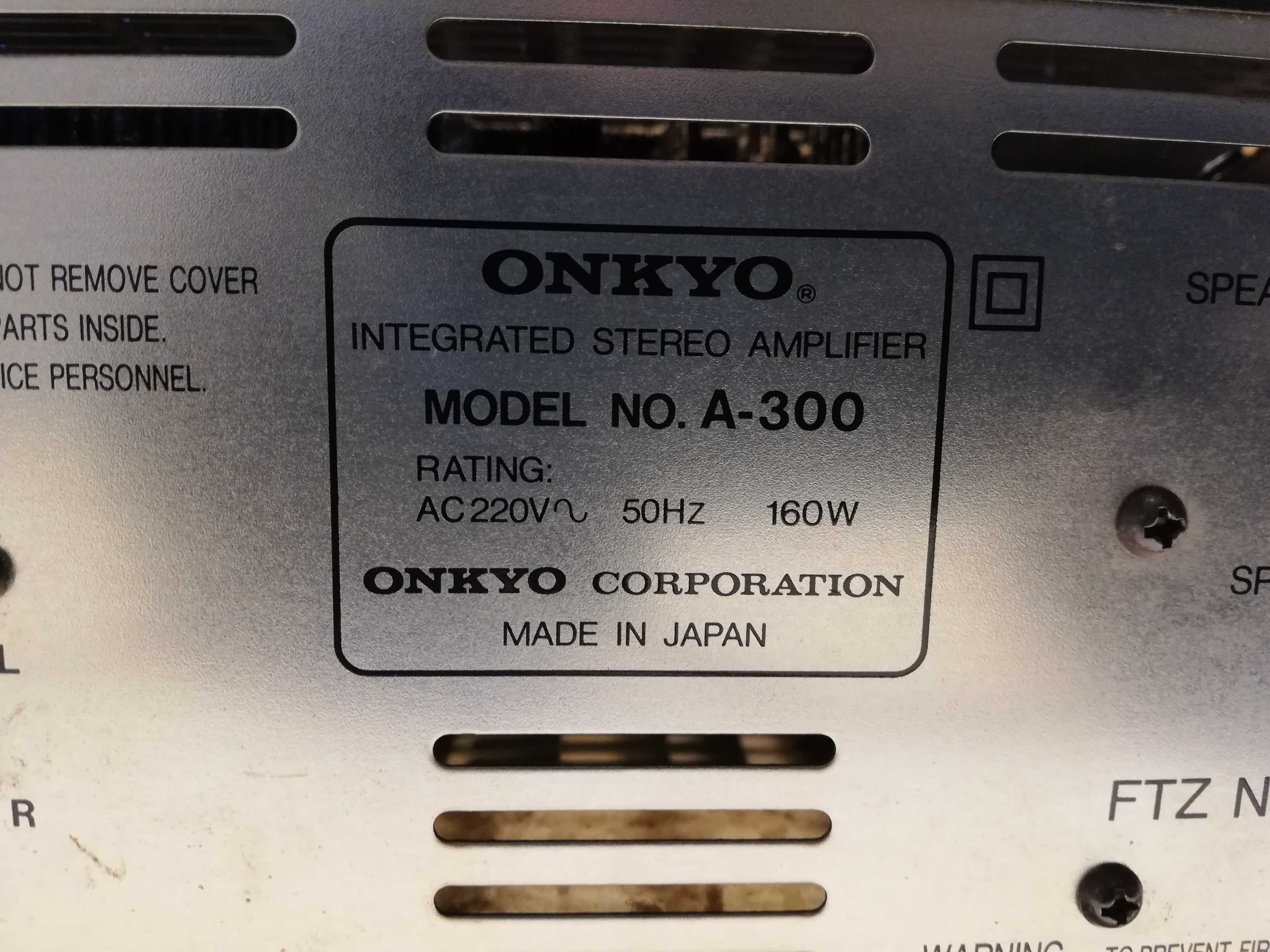 Amplificator Stereo ONKYO model A-300 - Vintage/Impecabil/made Japan