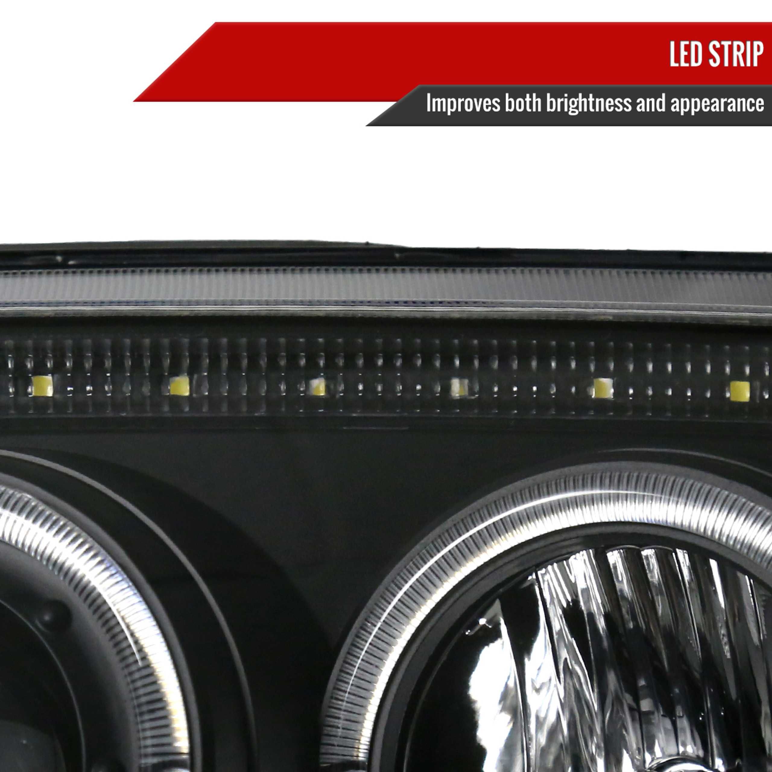 Фарове VW Бора Лед Тунинг нови тъмни Bora Led angle eyes Черни