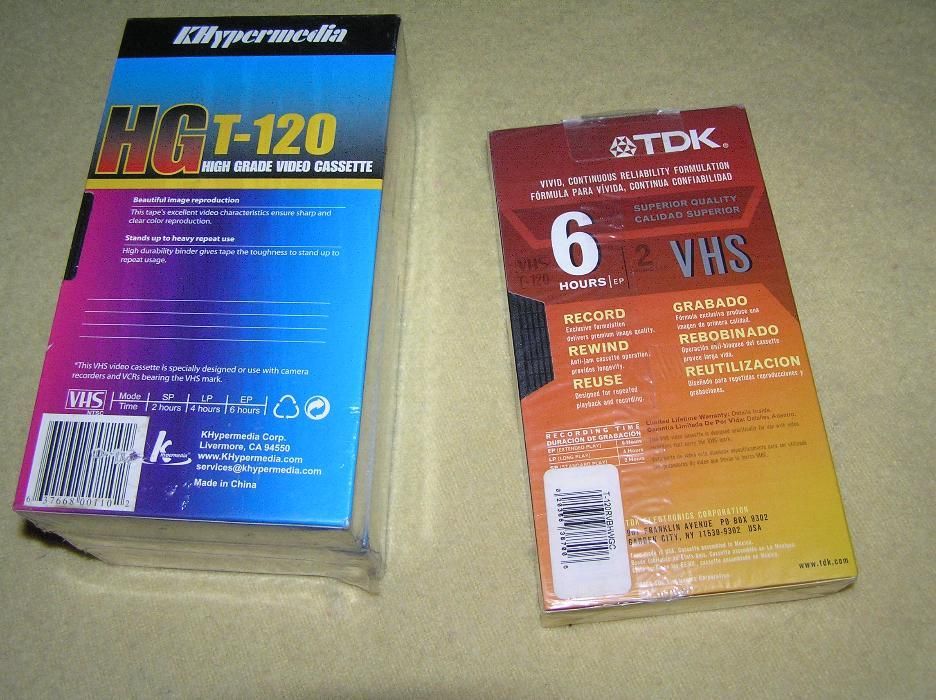 caseta video VHS T120