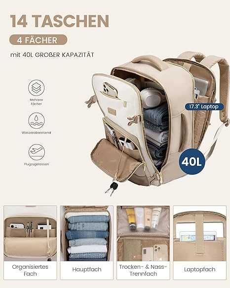 Ryanair LOVEVOOK, rucsac de 17,3 inch tip avion,  pentru femei