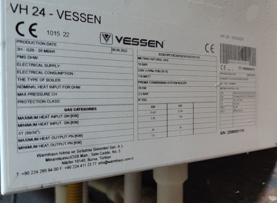 Котёл двухконтурный Vessen