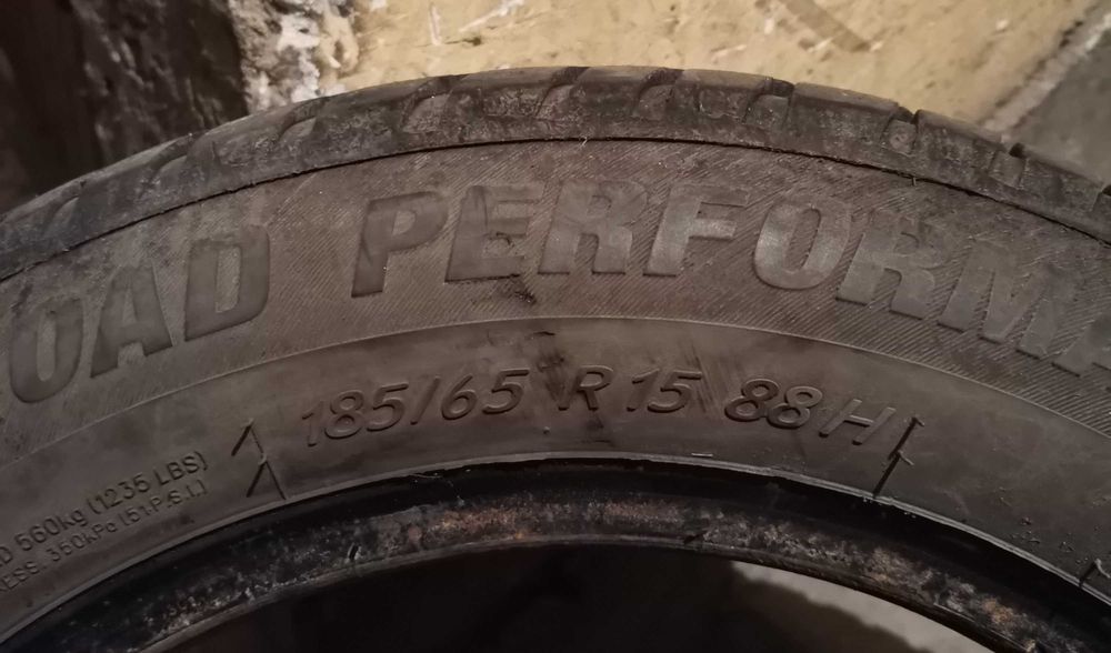 Продавам 2 броя летни гуми 185.65.15 на 1 сезон дот 2021 Riken