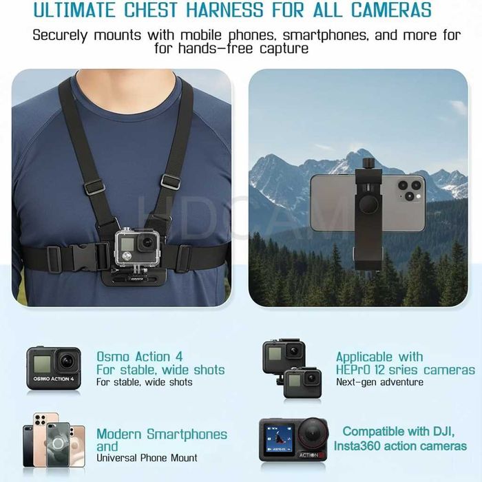 Нагръдник за GoPro и телефони - GARV Dual Pro