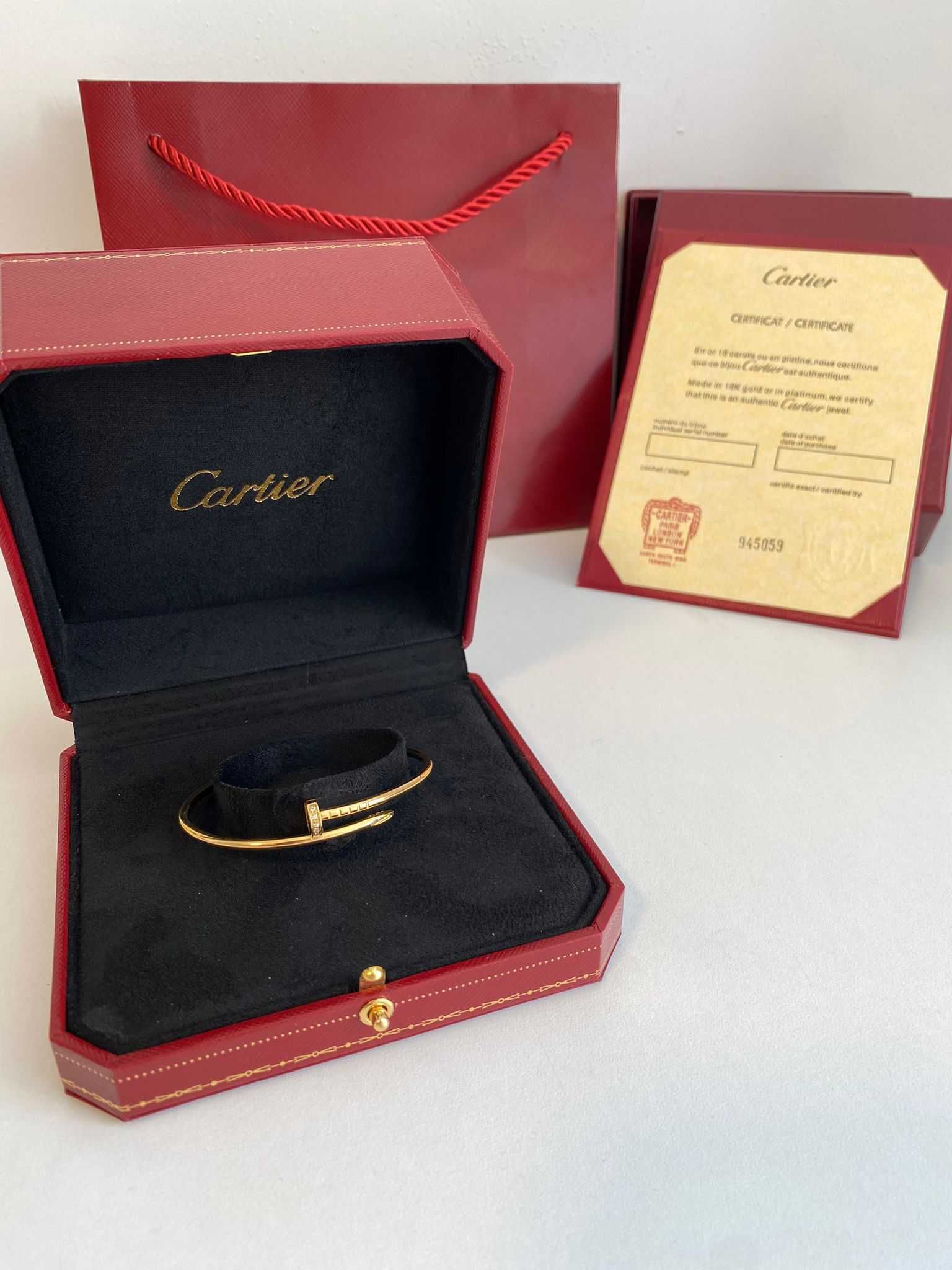 Brățară Cartier Juste un Clou Small 15 Gold 24K diamond cu cutie