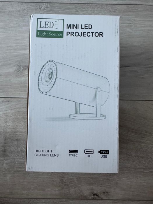 Video Proiector portabil HY300 cu wifi, wireless, alb, nou, la cutie