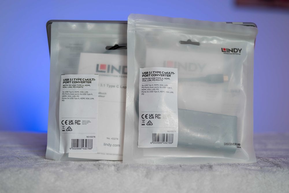 LINDY adaptor USB  3.1 Type C, Docking Station HDMI 4K, LAN Gigabit