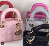Geanta Dior mini,model Lady, diverse culori, saculet, etichetă