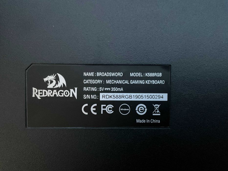 Tastatura Gaming Redragon Broadsword RGB Mecanica5