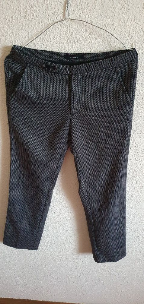 Pantaloni conici de dama, Stefanel, gri, S