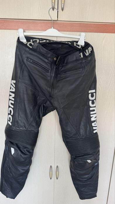 Pantaloni moto vanucci piele naturala touring motocicleta cu protectii