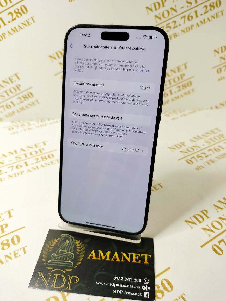 NDP Amanet Brăila iPhone 15 Pro Max 256gb (1329)