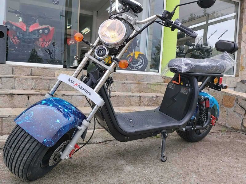 MaXmotors 2023 Електрически скутер Big City Harley 1500W Blue Sky