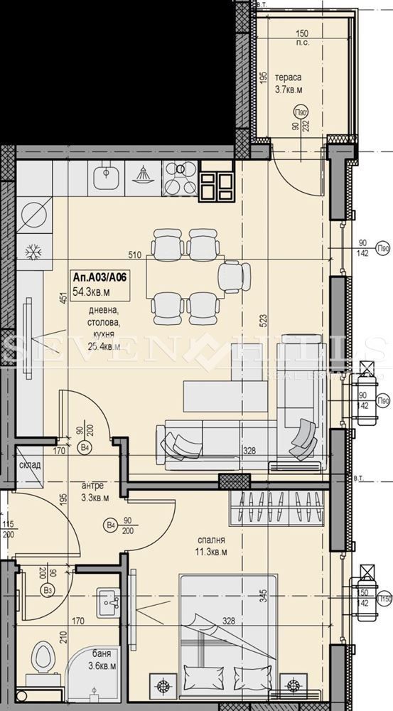 Продава се Двустаен апартамент в Пловдив, Прослав - 65 кв.м за 1124 €/кв.м - Снимка #8