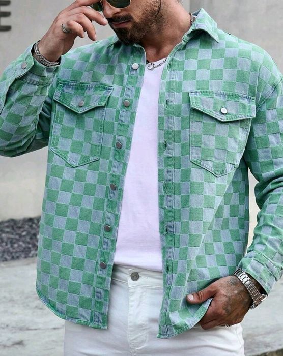 Мъжки винтидж оригинални маркови дънкови якета графити надписи М L Xl