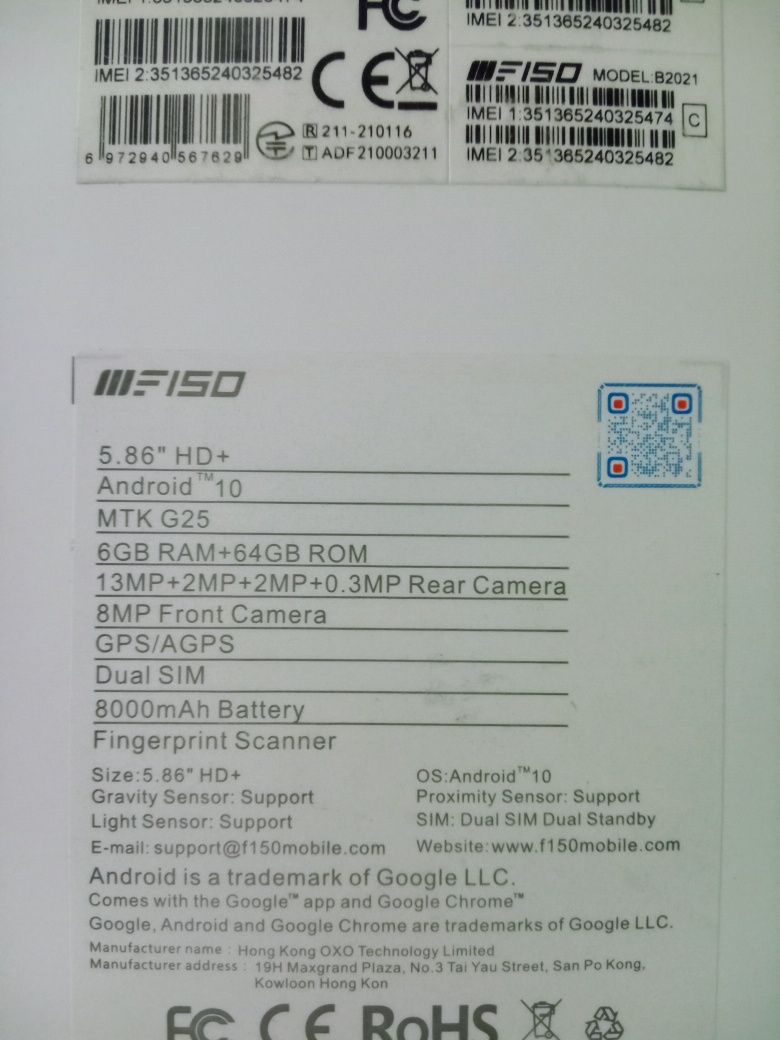 Продавам смартфон F150 модел B2021
