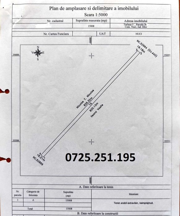 Vand Teren extravilan in suprafata de 15.008 mp